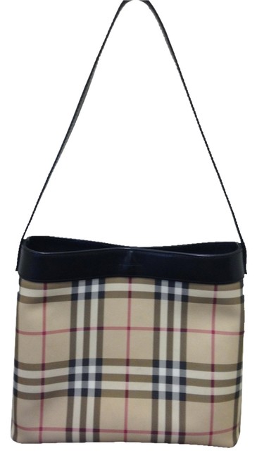 Burberry Black Tan Red Shoulder Bag