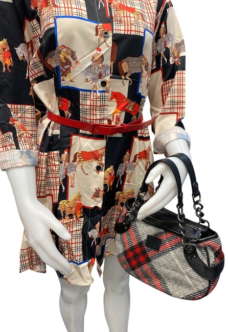 Burberry Black Wool Shoulder Bag