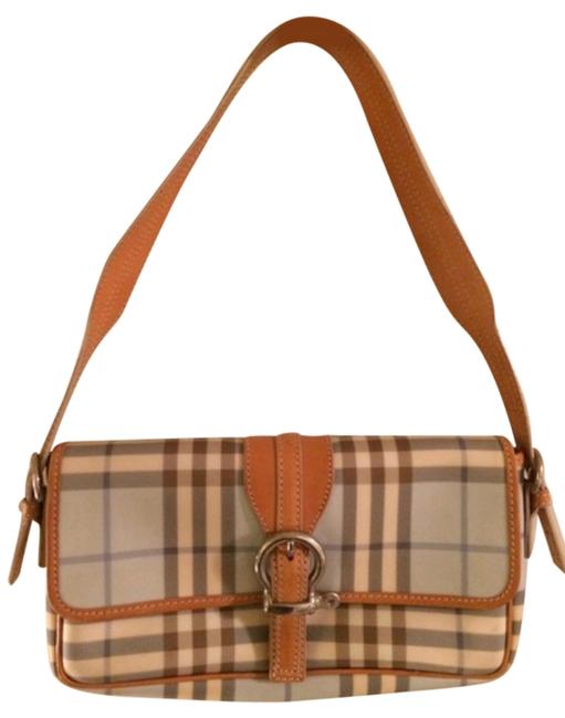 Burberry Blue Nova Check Lightly coated Jacquard Shoulder Bag