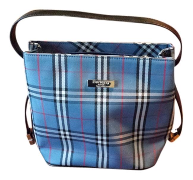 Burberry Blue Plaid Shoulder Bag