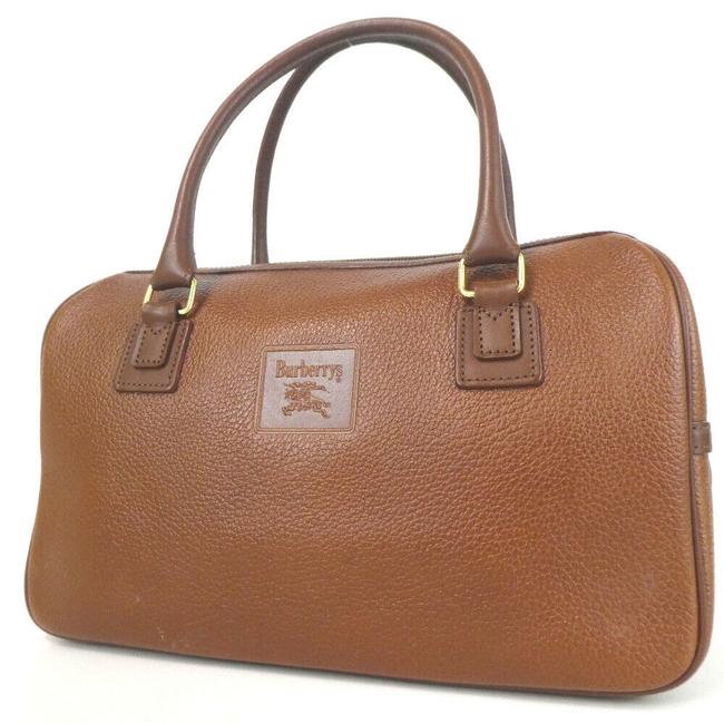 Burberry Boston Leather #4140b65 Brown Shoulder Bag