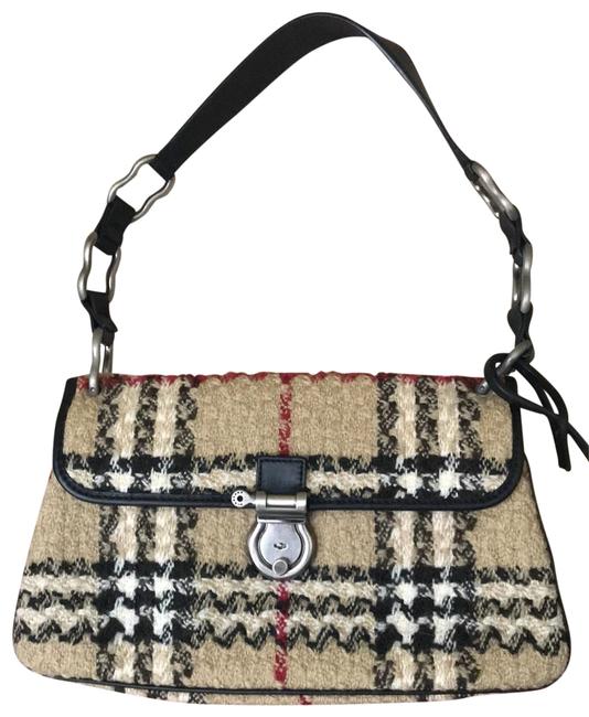Burberry Boucle Nova Plaid Wool Shoulder Bag