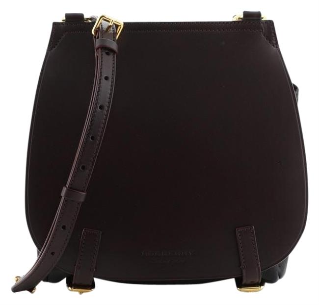 Burberry Bridle Handbag Large Black Red Leather Shoulder Bag