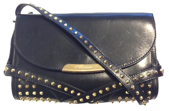 Burberry Crossbody Bridle Studs Small Abbott Black Leather Shoulder Bag