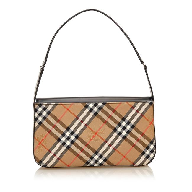 Burberry Brown Fabric and Jacquard Shoulder Bag