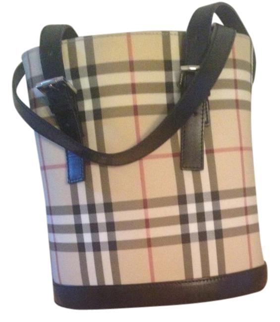 Burberry Bucket Nova Check Shoulder Bag