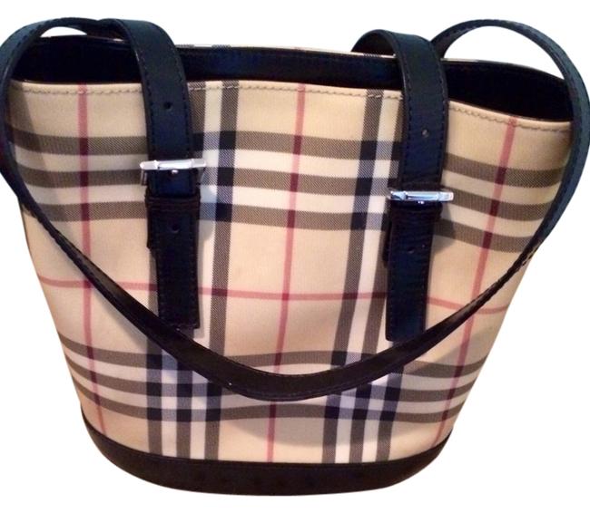 Burberry Bucket Style Multicolor Leather Shoulder Bag