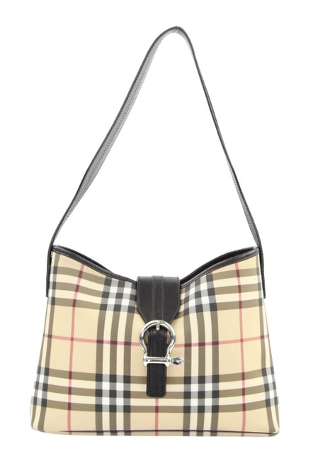 Burberry Buckle Classic Check Pvc Shoulder Bag
