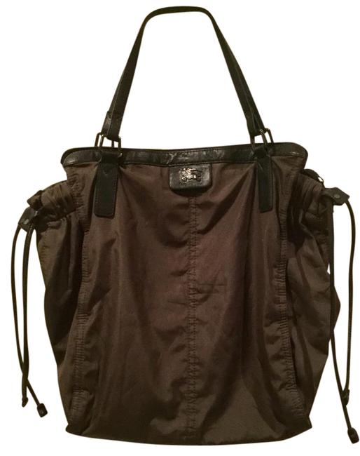 Burberry Buckleigh Tote Dark Green Nylon Shoulder Bag