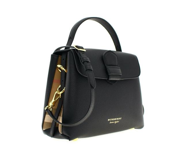 Burberry Camberley Derby Tote Black Leather Shoulder Bag