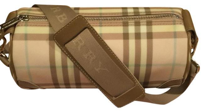 Burberry Candy Plaid Barrel Pink Shoulder Bag