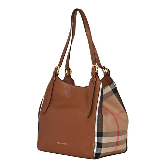 Burberry Canterbury Check Brown Leather Shoulder Bag