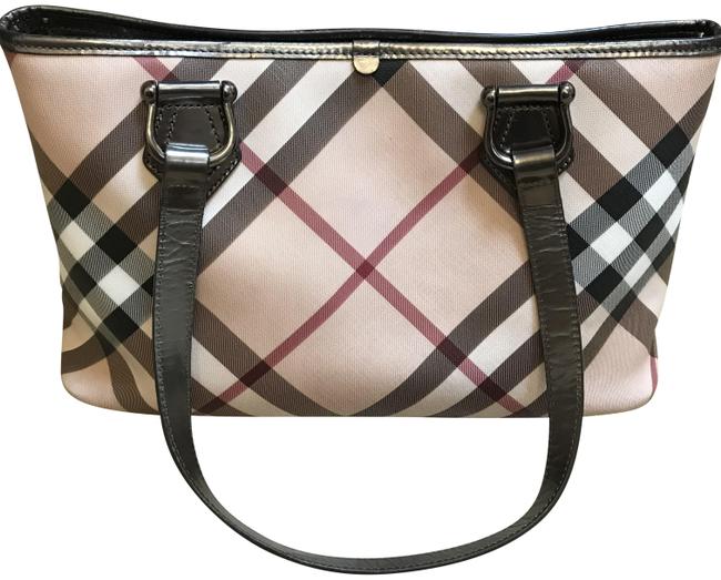 Burberry Canvas Checker Shoulder Bag