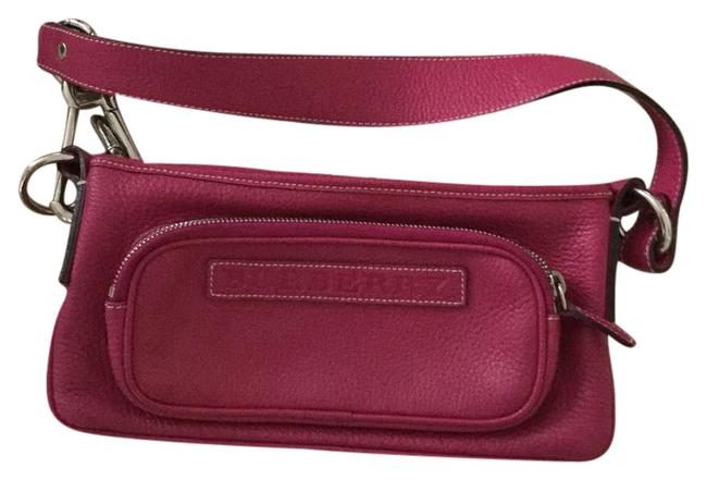 Burberry Cerise Nova Check Pink Leather Shoulder Bag