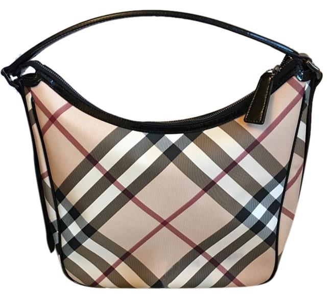 Burberry Cheched Meduim Beige Leather Shoulder Bag