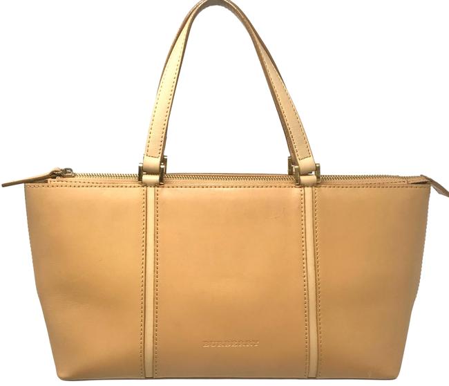 Burberry Chic Camel Leather Shoulder Bag