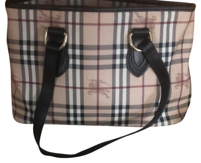 Burberry Tote Classic Printed Brown Leather Shoulder Bag