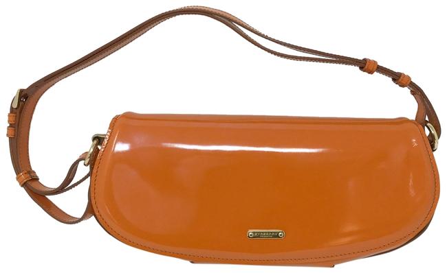 Burberry Clutch Orange Patent Leather Shoulder Bag