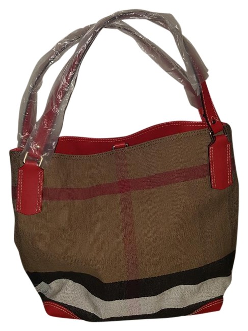 Burberry Cnqinchoqin Canvas Check Shoulder Bag