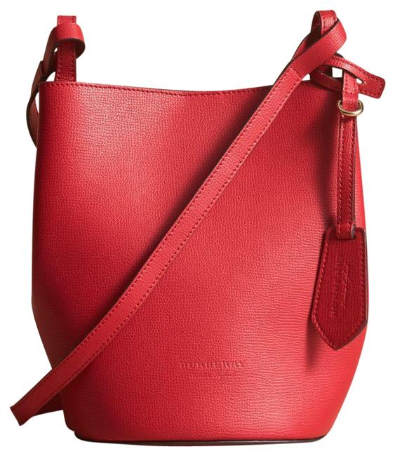 Burberry Crossbody Bucket Lorne Reversible Red Shoulder Bag