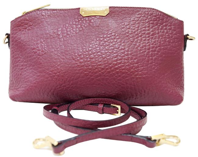 Burberry Crossbody Embossed Chichester Pink Leather Shoulder Bag