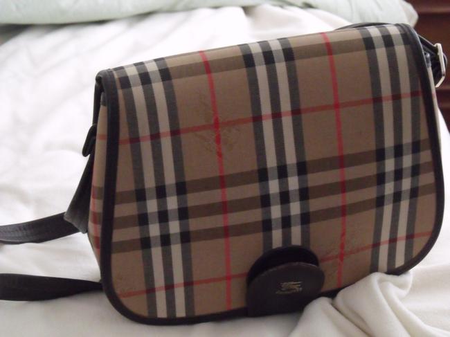 Burberry Crossbody Honey tan Classic Check Canvas Shoulder Bag