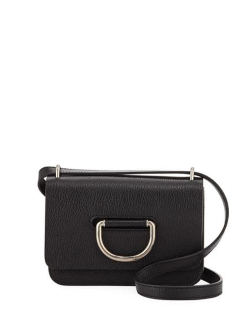 Burberry Crossbody Mini D ring Black Leather Shoulder Bag