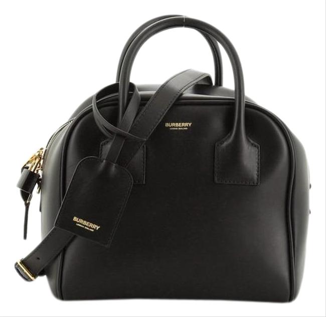 Burberry Cube Small Black Leather Shoulder Bag