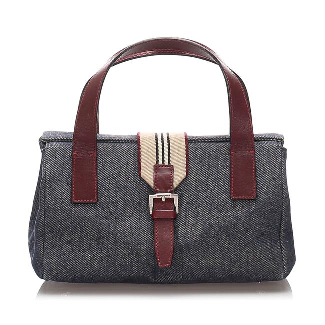 Burberry Denim Handbag Gray Leather Shoulder Bag