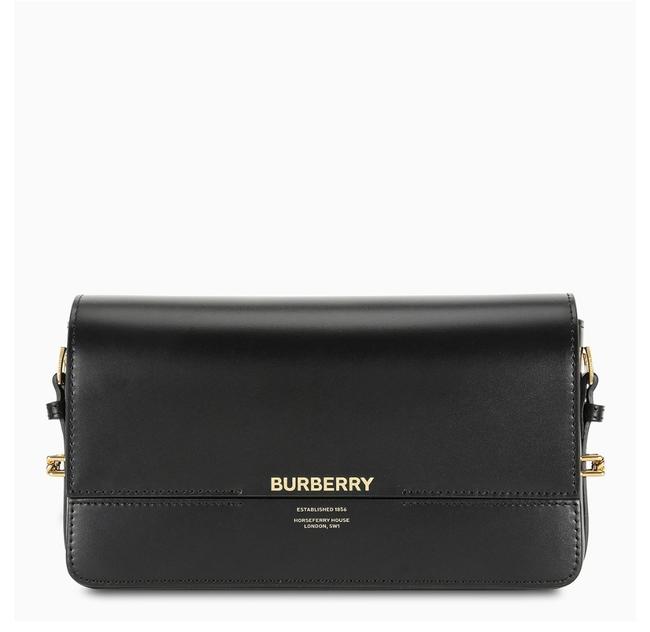 Burberry Df New Mini Black Leather Shoulder Bag