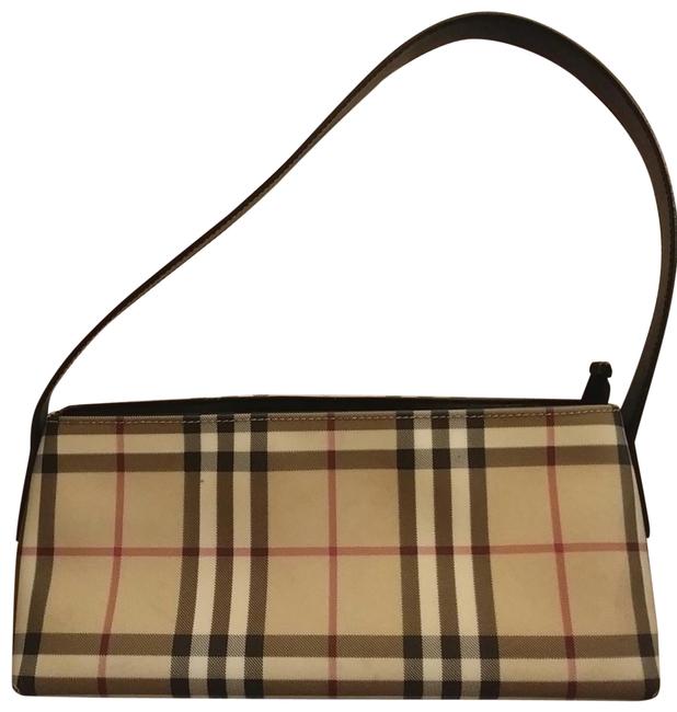 Burberry East West Check Pvc Shoulder Bag
