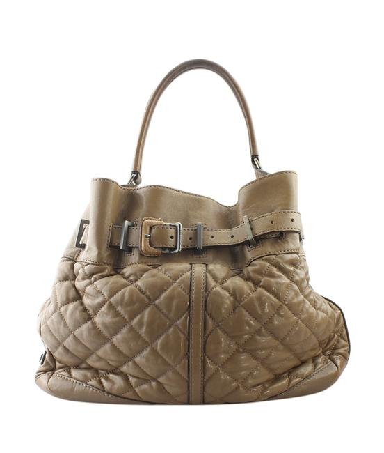 Burberry Enmore Quilted 160439 Brown Leather Shoulder Bag