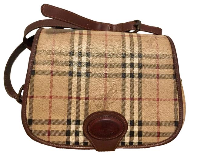 Burberry Flap Haymarket Check Pvc Shoulder Bag