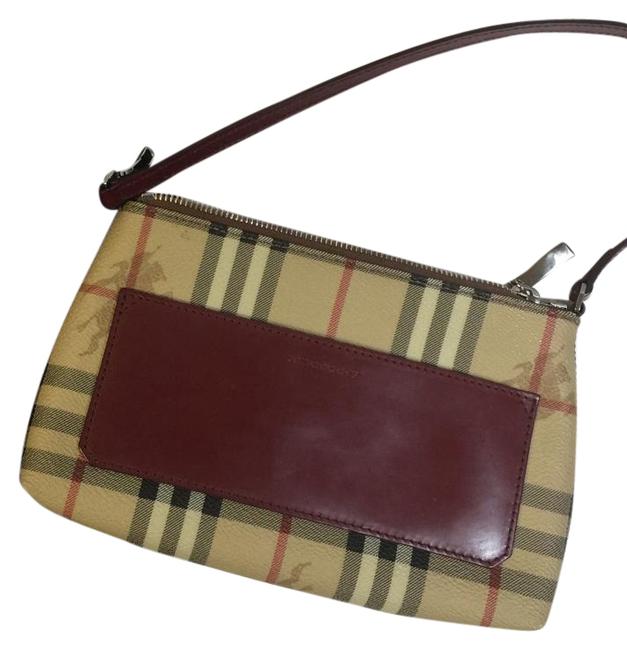 Burberry Free Shipping Plaid Leather Shoulder Bag