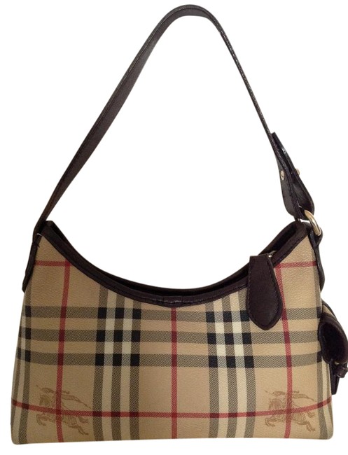 Burberry Good Condition Haymarket Check Small Shoulder Bag