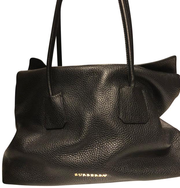 Burberry Handbag Black Pebble Leather Shoulder Bag