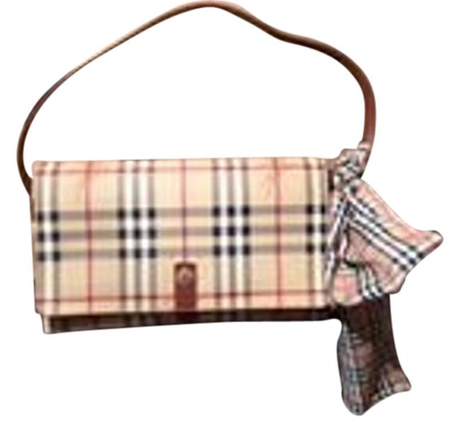 Burberry Handbag Haymarket Plaid Canvas Shoulder Bag