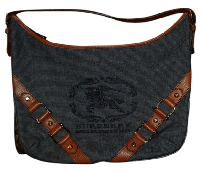 Burberry Handbag Iteffsrl814fir Denium Leather Shoulder Bag