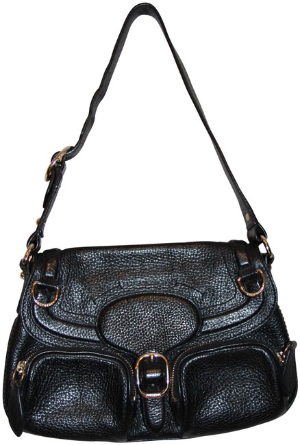 Burberry Handbag Mint Condition Black Leather Shoulder Bag