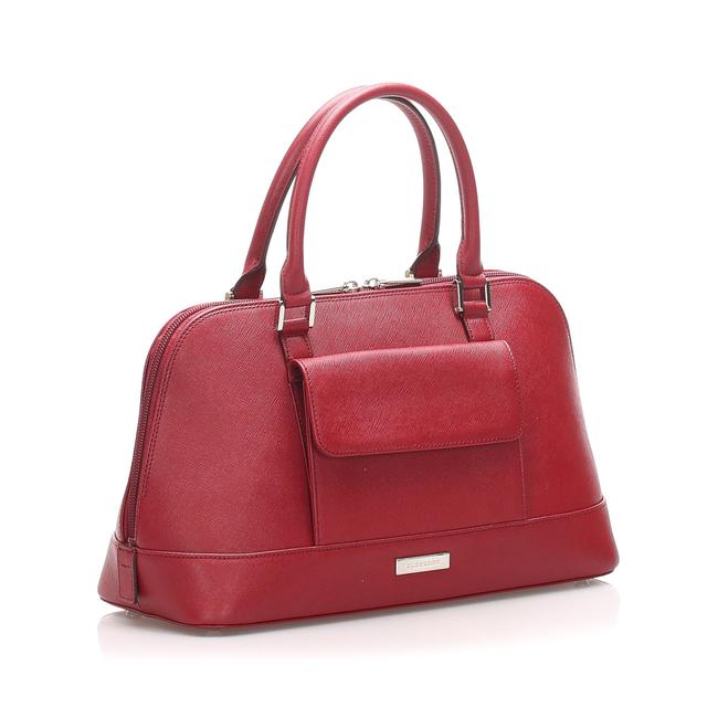 Burberry Handbag Red Leather Shoulder Bag
