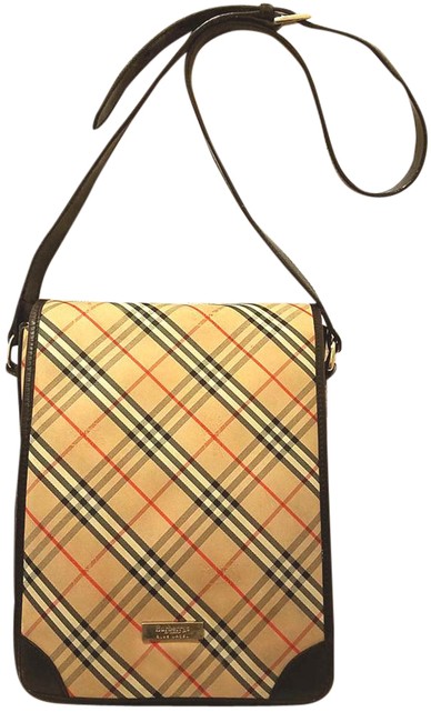 Burberry Handbag Yellow and Black Signature Plaid Jacquard Shoulder Bag