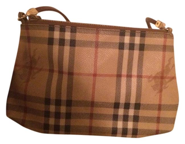 Burberry Hay Market Check Tan Shoulder Bag