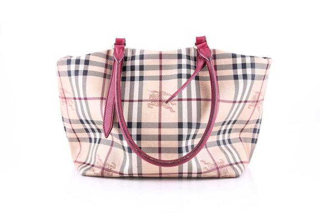 Burberry Haymarket Burgundy Shoulder Bag