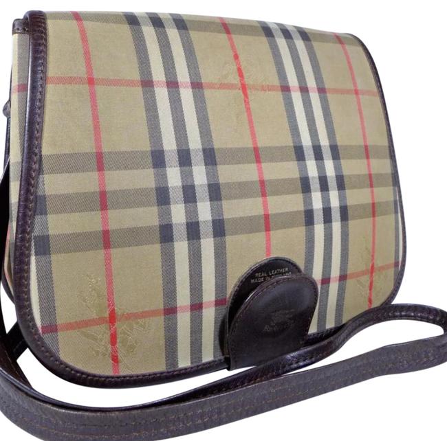 Burberry Haymarket Check Canvas Shoulder Bag