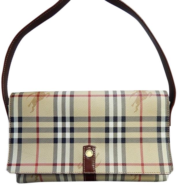 Burberry Haymarket Check Nova Plaid Coated Canvas Shoulder Bag