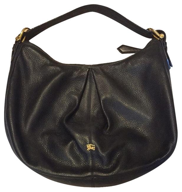 Burberry Hobo Black Leather Shoulder Bag