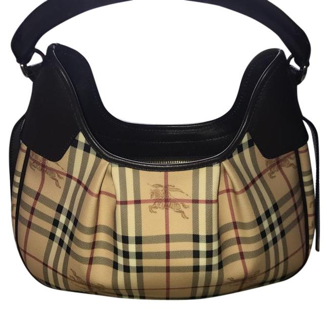 Burberry Hobo Style Brown Tan Leather Shoulder Bag