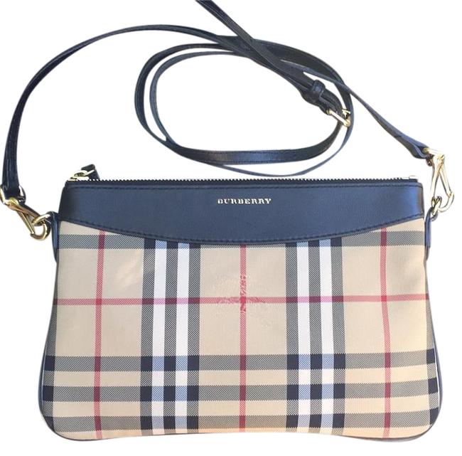 Burberry Clutch Horseferry Black Leather Shoulder Bag