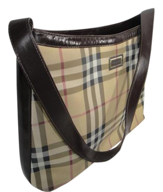 Burberry House Check PvcLeather Shoulder Bag