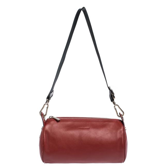 Burberry Italy Red Leather Shoulder Bag